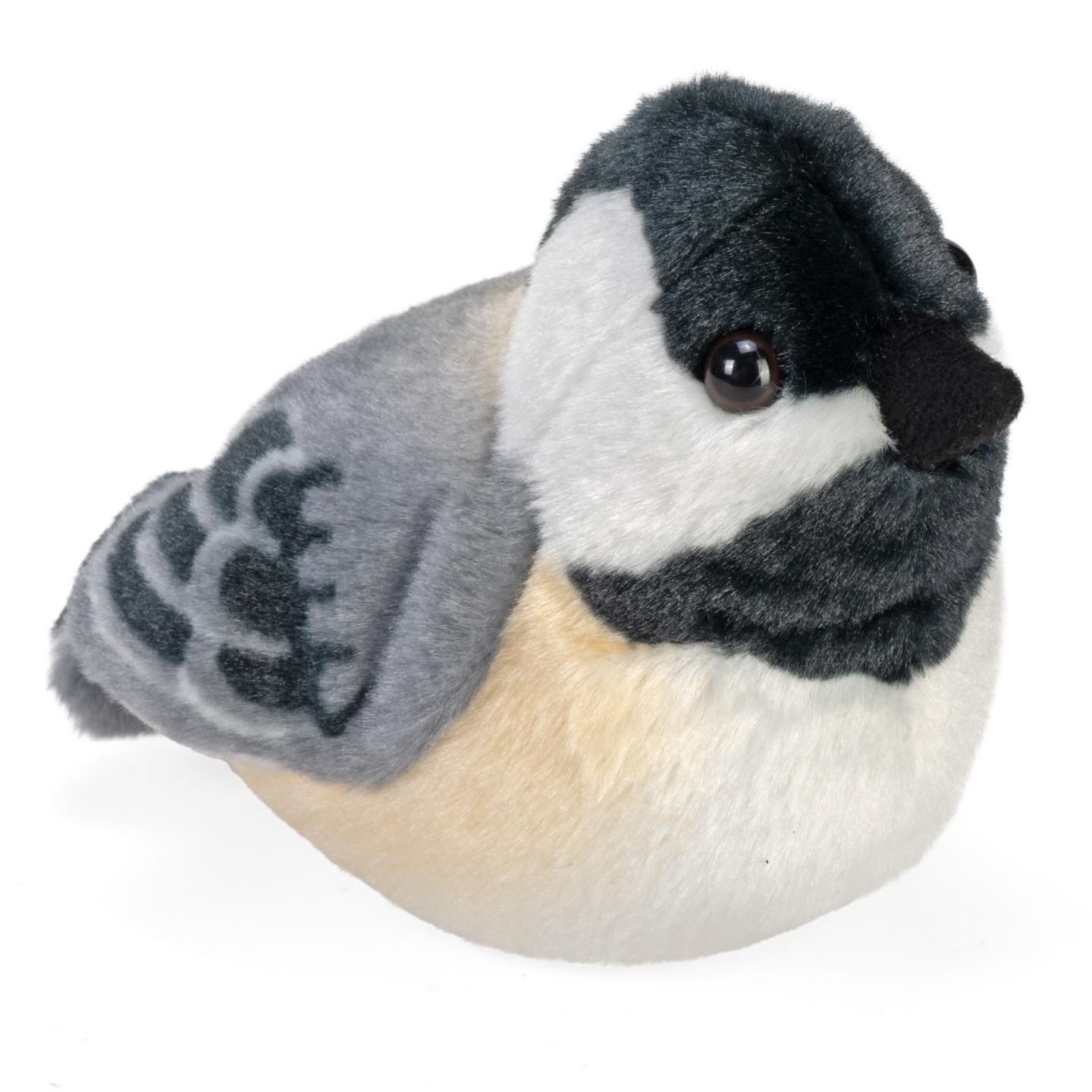 Детская мягкая игрушка Wild Republic Audubon Birds Black-Capped Chickadee Plush with Authentic Bird Sound, Stuffed Animal, Bird Toys for Kids and Birders, 5 Inches — фото 1