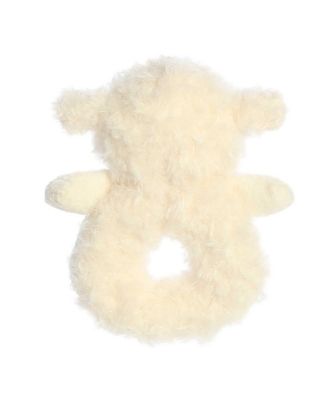 Small Rattle Cherub Lamb Playful Baby Plush Toy White 6