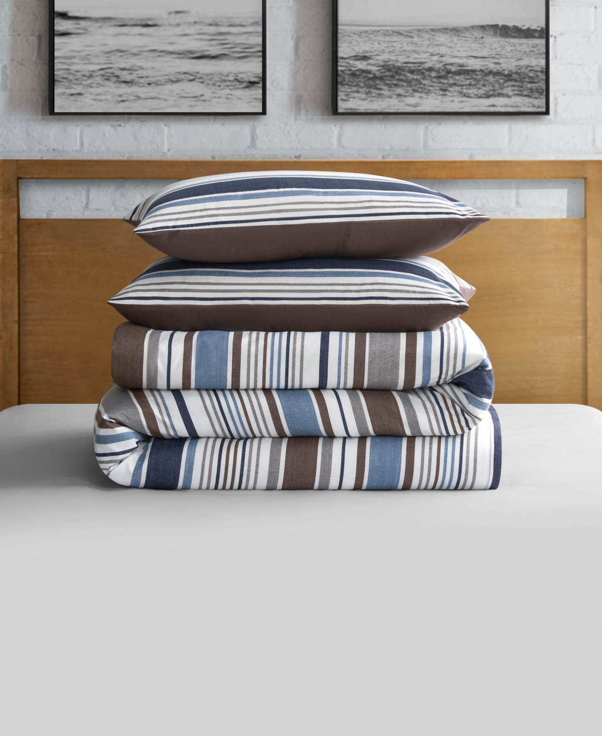 Lucky Brand Monterey Stripe 3-pc. Duvet Cover Set, King In Monterey