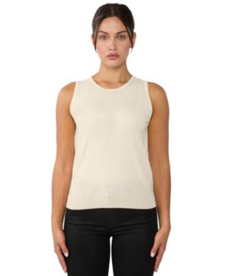 Women's 100% Cashmere Tank Tops Sleeveless Crewneck Sweater Vest