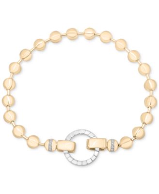 Audrey by Aurate - Diamond Beaded Bracelet (1/8 ct. t.w.) in Gold Vermeil & Sterling Silver