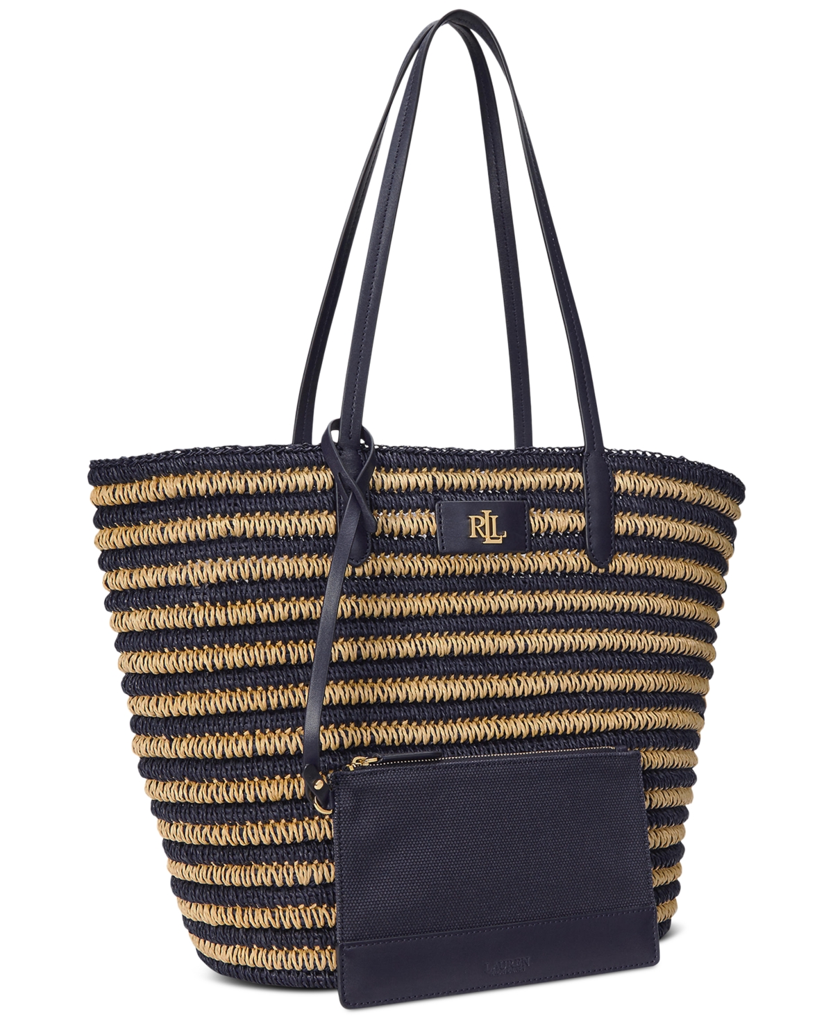 Ralph Lauren Straw Brie Tote Bag