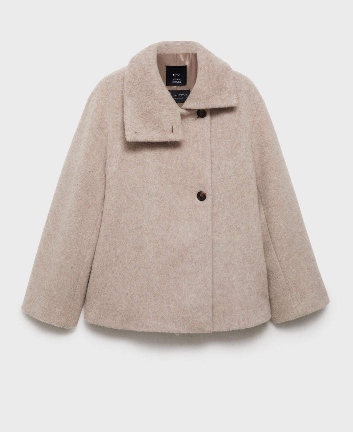Mango Women's High Neck Wool Coat