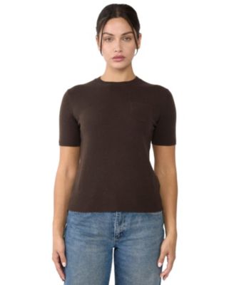 Women's 100% Cashmere Crewneck Short Sleeve Sweater
