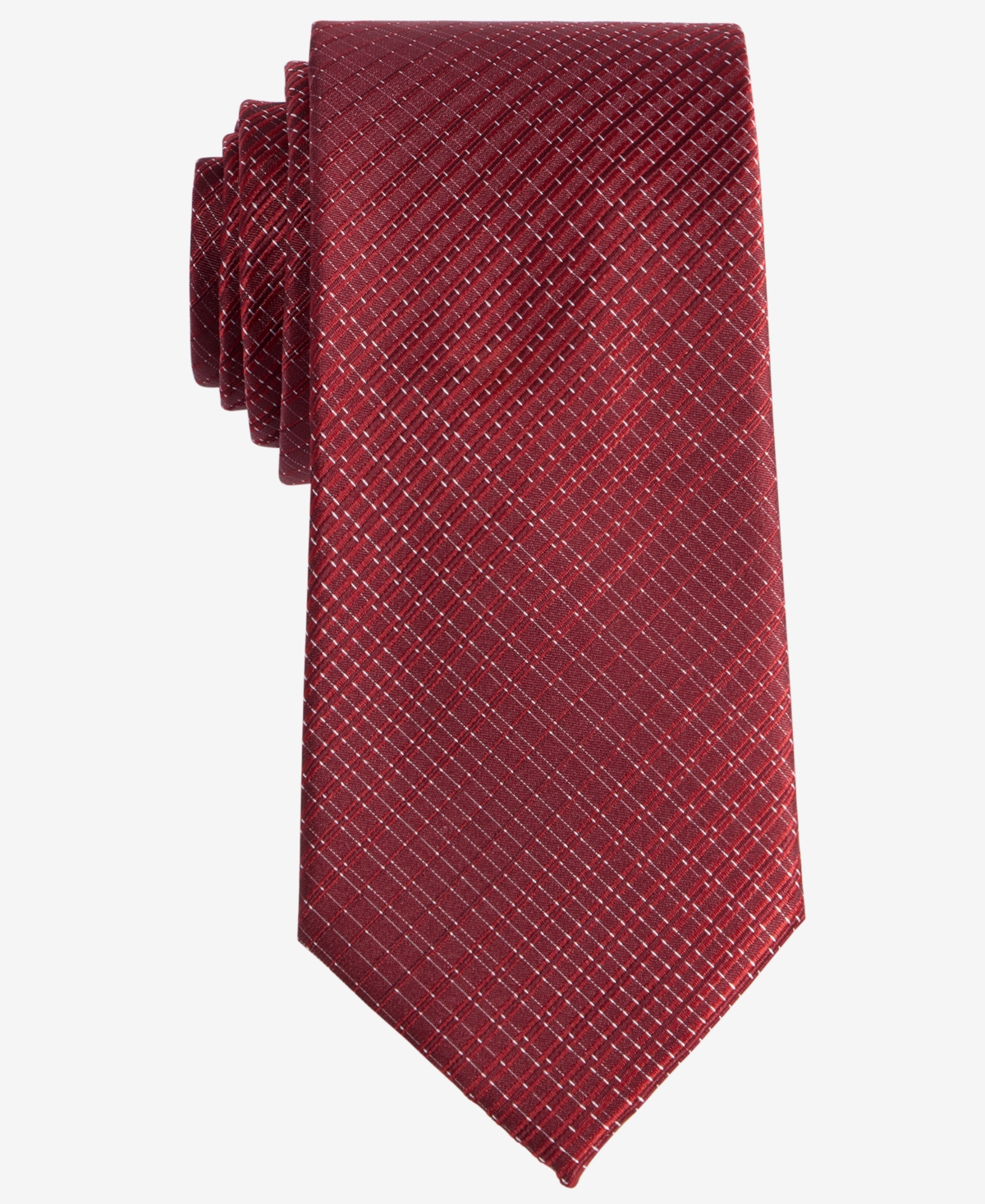 Perry Ellis Men's Pearce Plaid Tie In Magenta