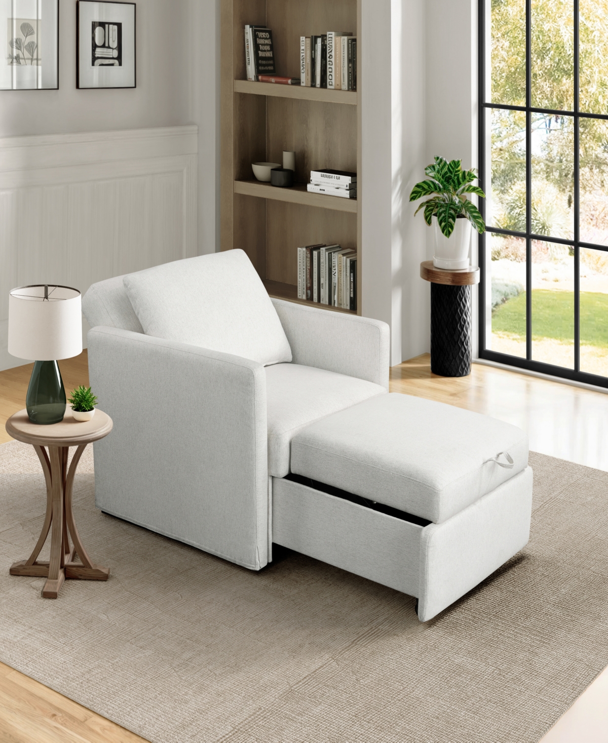 Serta 35" Polyester Billings Convertible Chair