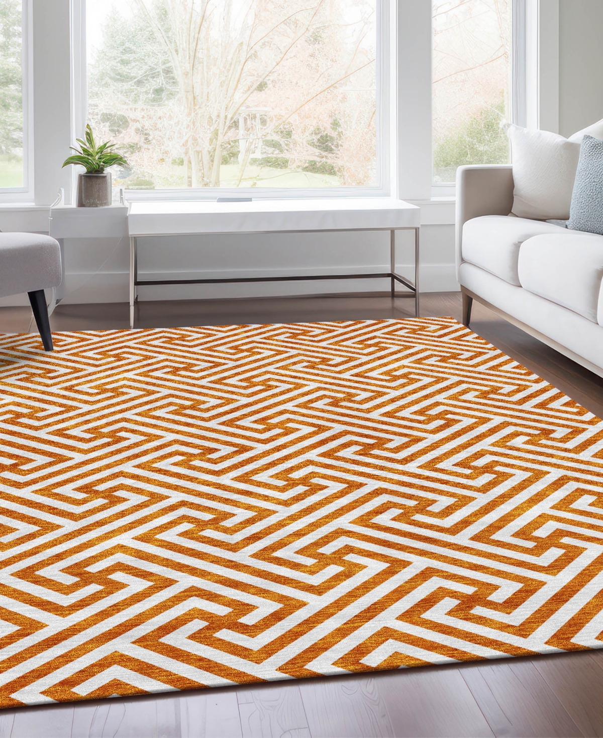 Addison Chantille Acn731 8'x10' Area Rug In Orange