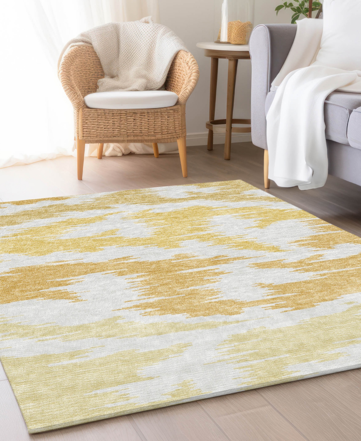 Addison Chantille Acn746 5'x7'6" Area Rug In Gold