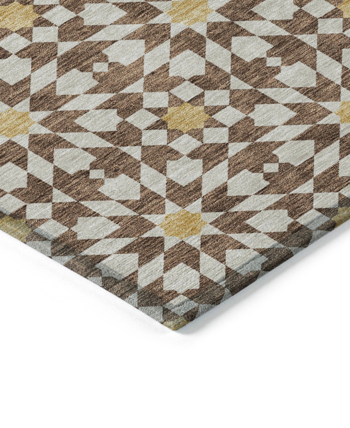 Addison Chantille Machine Washable Acn734 8'x10' Area Rug In Chocolate