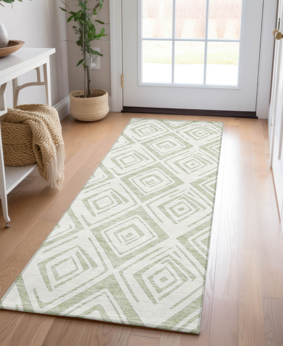 Addison Chantille Acn737 2'3"x7'6" Runner Area Rug In Sage