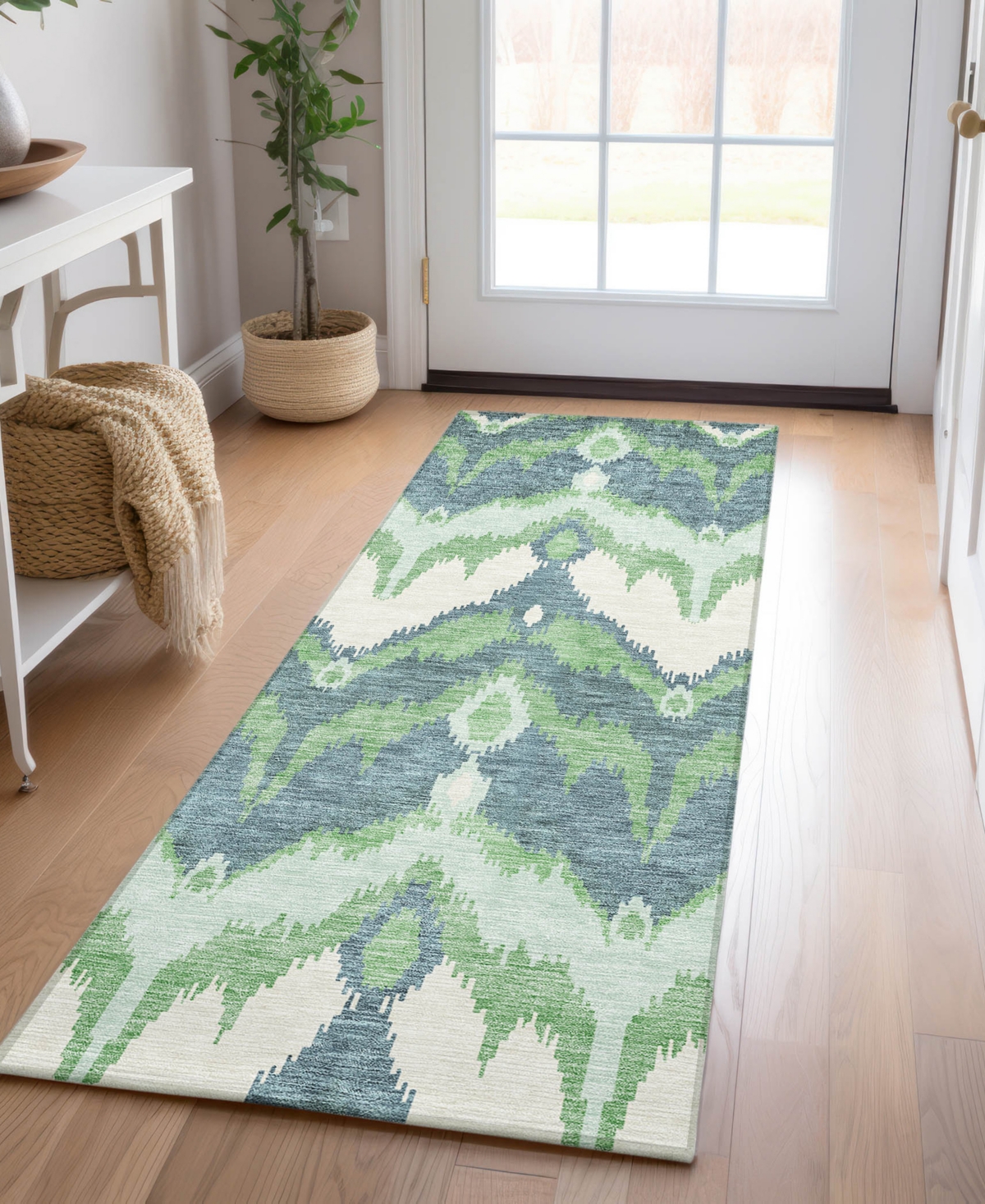 Addison Chantille Acn743 2'3"x7'6" Runner Area Rug In Green