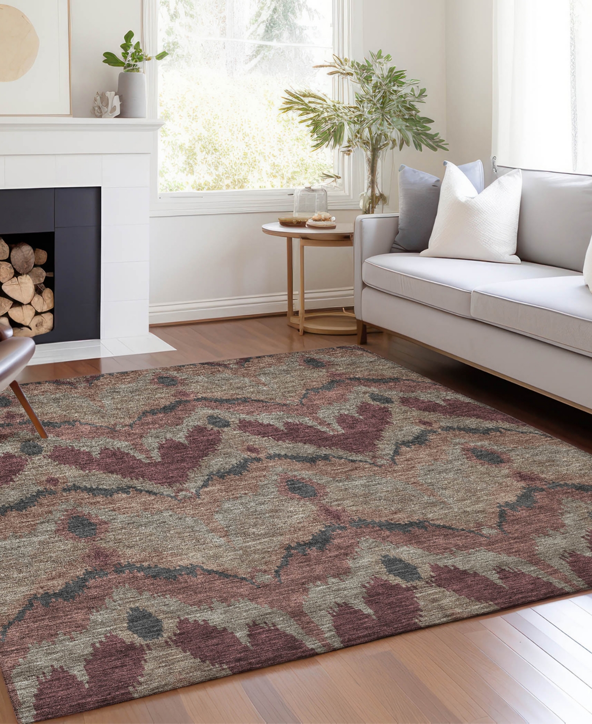 Addison Chantille Acn743 3'x5' Area Rug In Burgundy