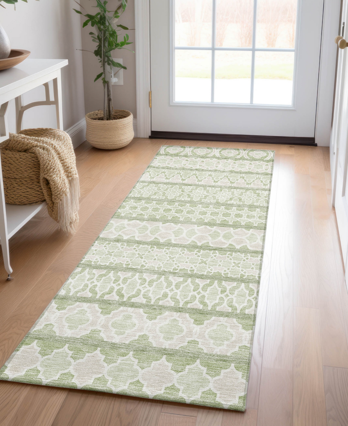 Addison Chantille Acn726 2'3"x7'6" Runner Area Rug In Sage
