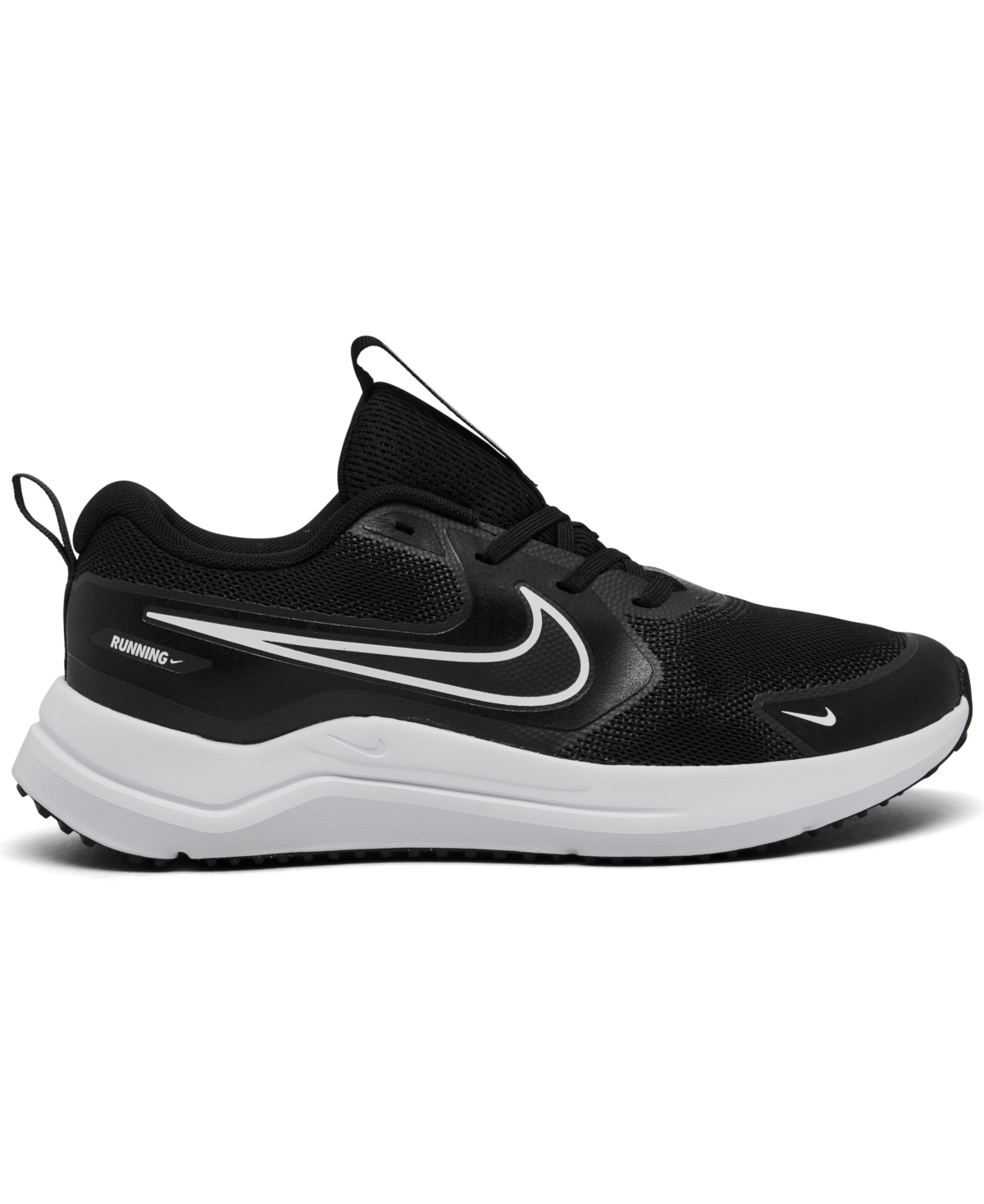 Nike Big Kids Cosmic Runner Running Sneakers From Finish Line In Black,white
