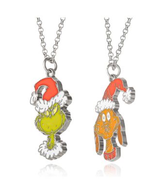 Dr Seuss Grinch and Max Sharing Necklace