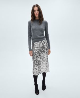 Women's Sequin Midi Skirt