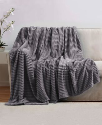 Cut Plush Lightweight Super Soft Luxury Bed Throw, 50" x 60"