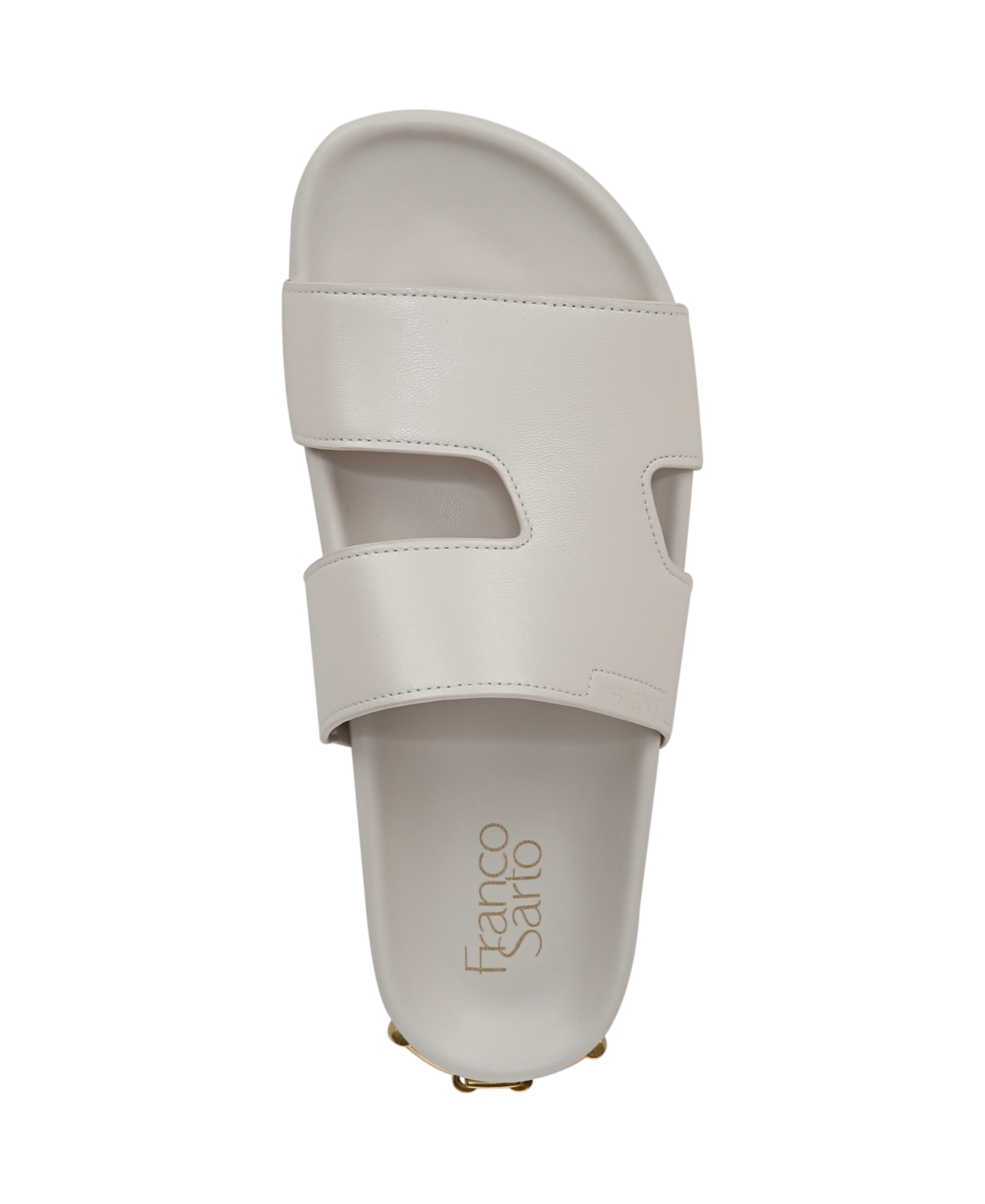 Shop Franco Sarto Women's Britt Open Toe Slide Sandals In Chiffon White Leather
