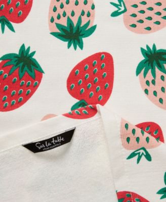 Fruit-Inspired Cotton Kitchen Towel Set, 28" x 16"