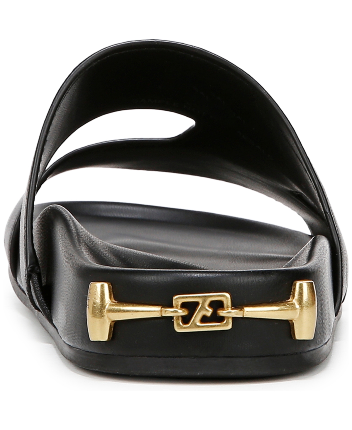 Franco Sarto Women's Britt Open Toe Slide Sandals In Black Leather