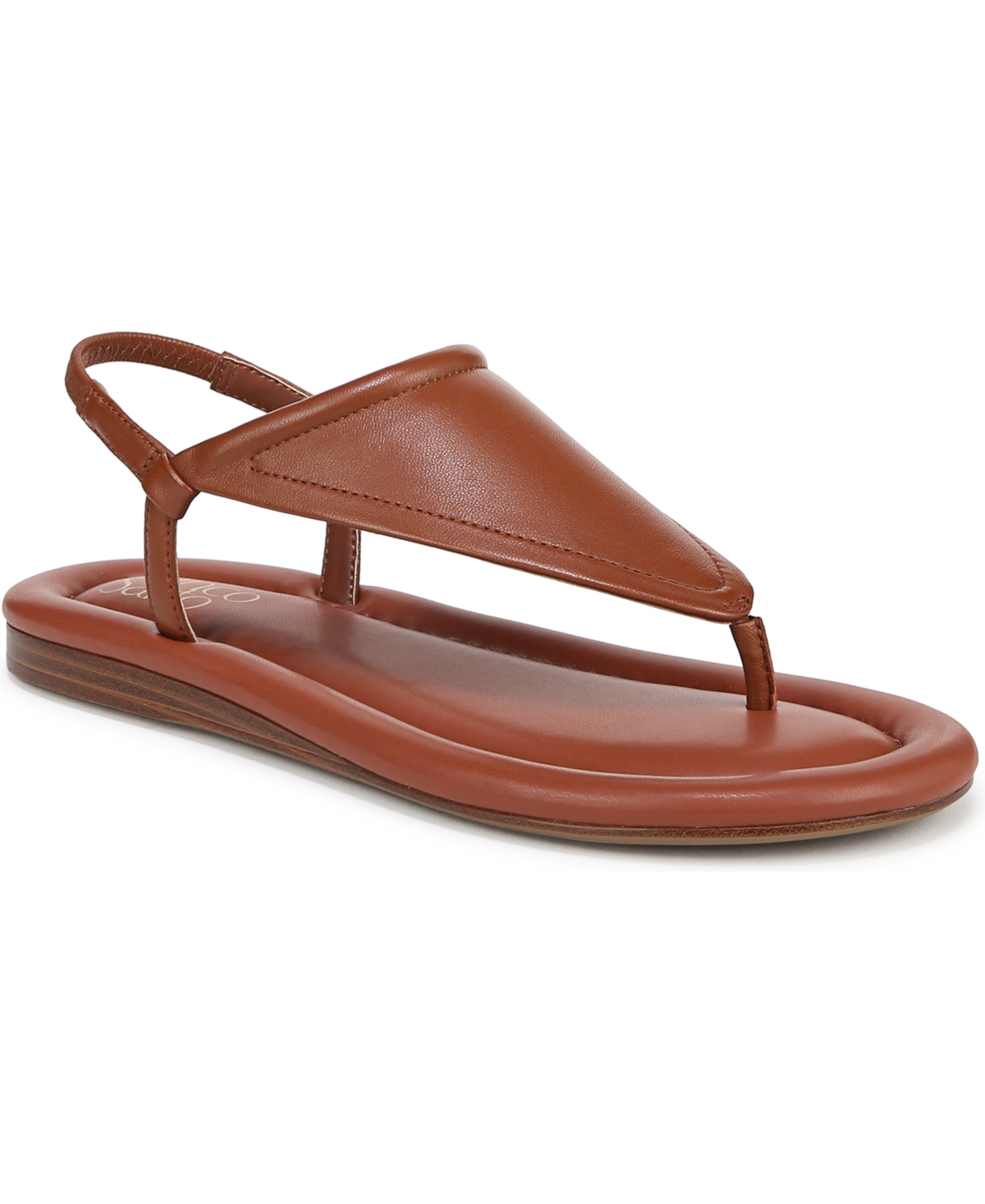 Franco Sarto Women's Jocelyn Open Toe Thong Slingback Sandals In Acorn Brown Leather