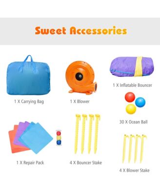 Kids Inflatable Bounce House Dragon Jumping Slide Bouncer Castle W/ 750W Blower