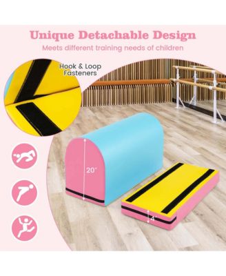 Mailbox Tumbling Mat Gymnastics Vaulting Box with Detachable Mat & Carrying Handle