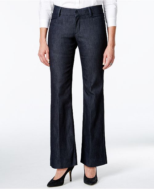 Lee Platinum Lee Petite Madelyn Straight-Leg Trousers, Created for Macy ...