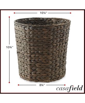 Hyacinth Waste Basket Woven Garbage Trash Can