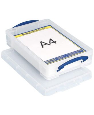 4L Storage Container with Lid and Clip Lock Handles, (2 Pack)