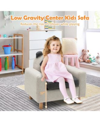 Kids Sofa with Armrest and Thick Cushion