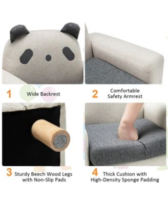 Kids Sofa with Armrest and Thick Cushion