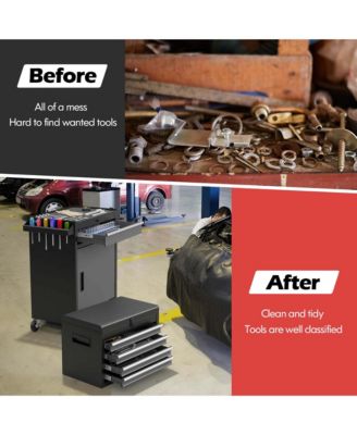 5-Drawer Rolling Tool Chest Cabinet Metal Tool Storage Box Lockable with Wheels