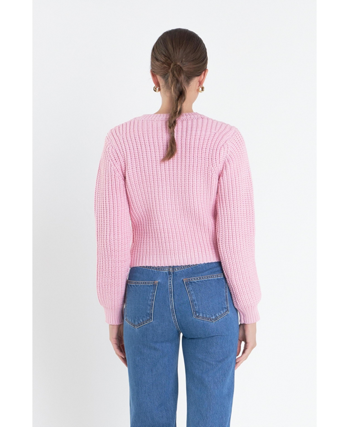 English Factory Women's Round-neck Knit Sweater