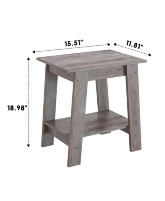 Side Table, End Table, Nightstand, 2-Tier Storage Shelf, Entryway Table, Sofa Table for Small Space, Living Room, Bedroom, Small Minimalist Bedside Table, Easy Assembly