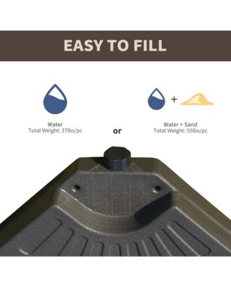 Outdoor Patio Cantilever Umbrella Base Weight w/ Build-In Carry Handles