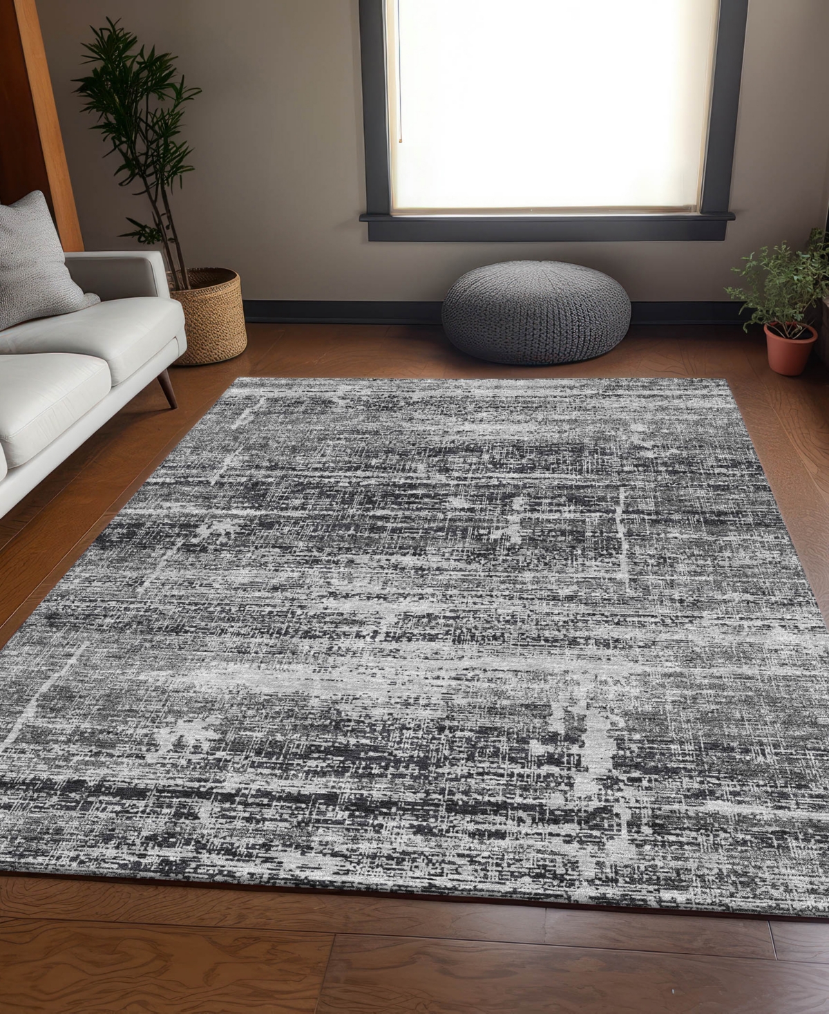 Addison Chantille Machine Washable Acn747 2'6"x3'10" Area Rug In Black