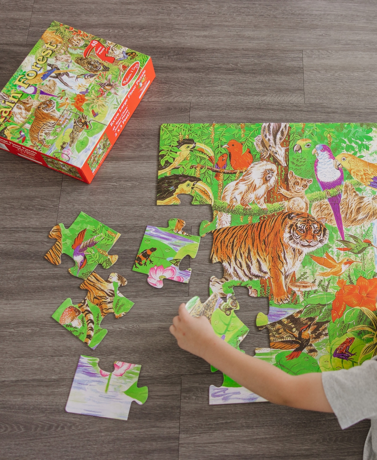 Melissa & Doug Rainforest Floor Puzzle, 48 Pieces In Multicolor