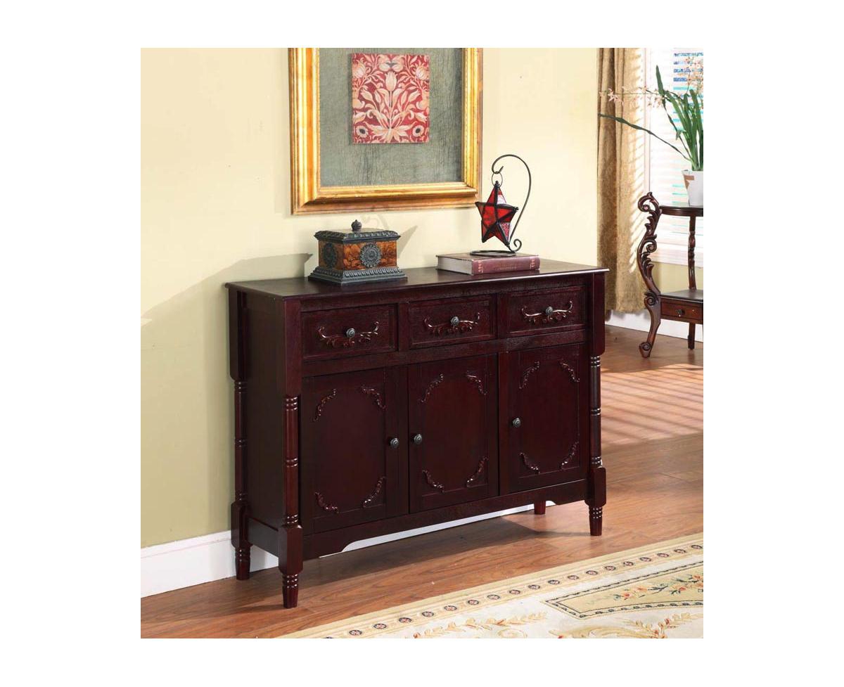 Kings Brand Furniture Emile Console Table/Buffet, Cherry - Dark cherry
