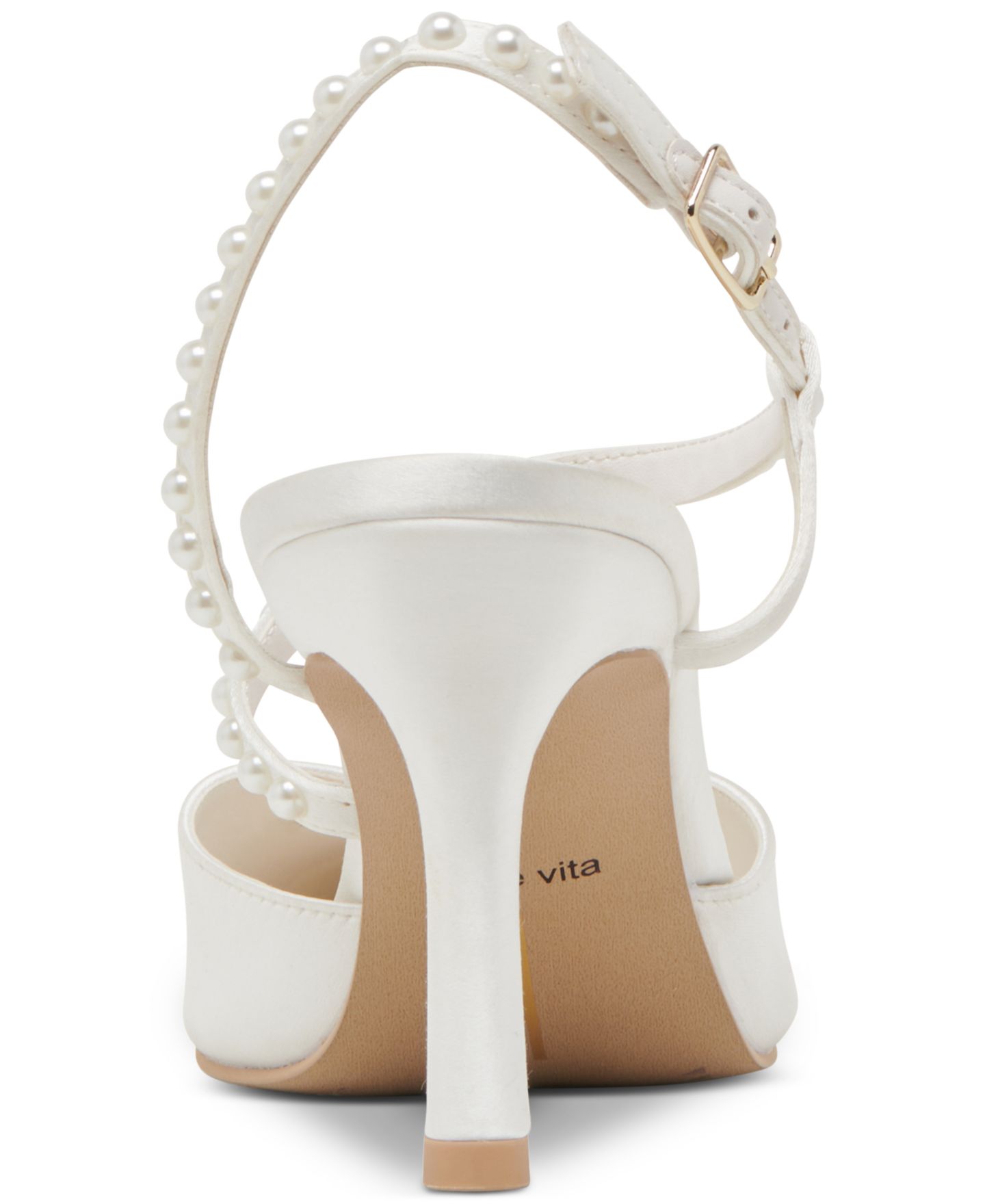 Женские туфли Dolce Vita Kamra Pearl Stiletto Pumps, цвет: Насыщенный белый атласный — фото 3