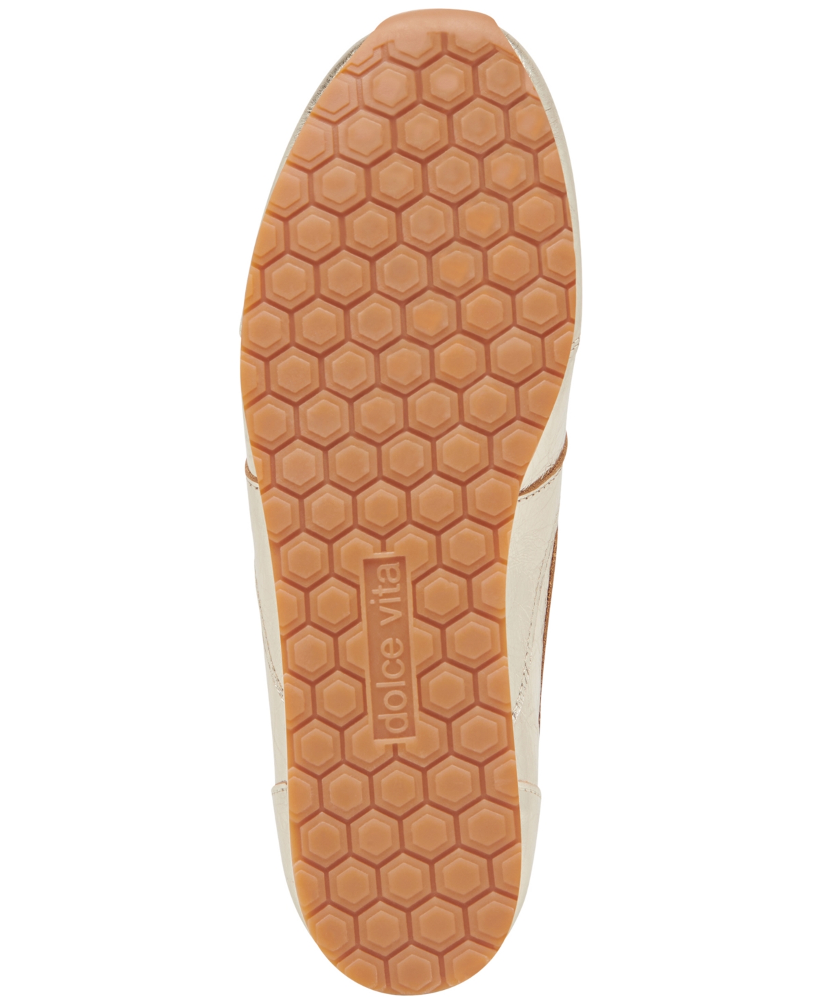 Dolce Vita Delaney Sneaker In Light Gold Crinkle Patent