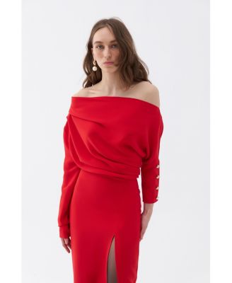 Women's Draped Maxi Dress