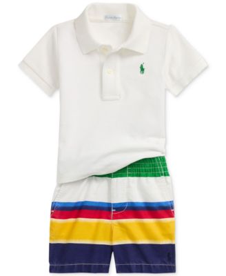 Polo Ralph Lauren - Baby Mesh Polo Shirt & Woven Shorts Set