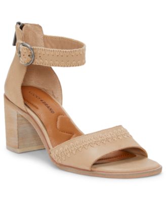 Lucky Brand - Women's Brinn Ankle-Strap Strappy Whipstitch Block-Heel Sandals