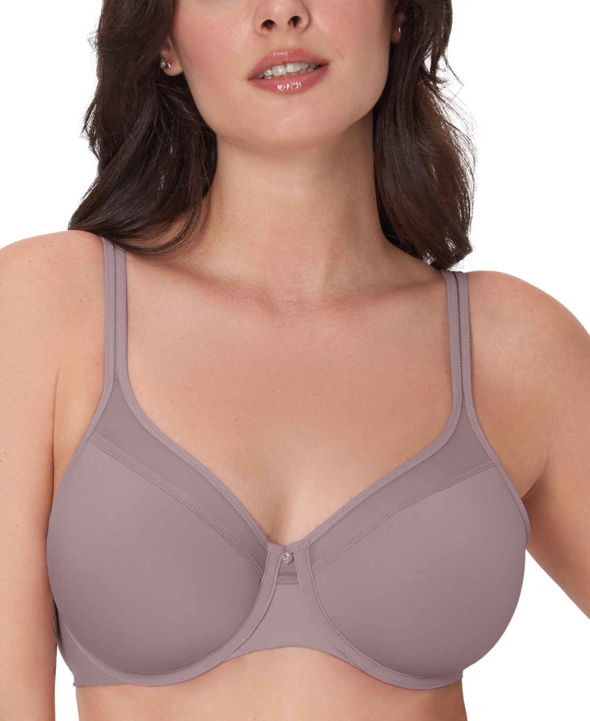 Shop Bali One Smooth U Ultra Light Shaping Underwire Bra 3439 In Purple Mauve