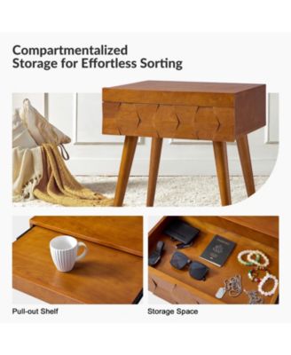 Jacob Mid-Century Modern End Table with Flared Legs