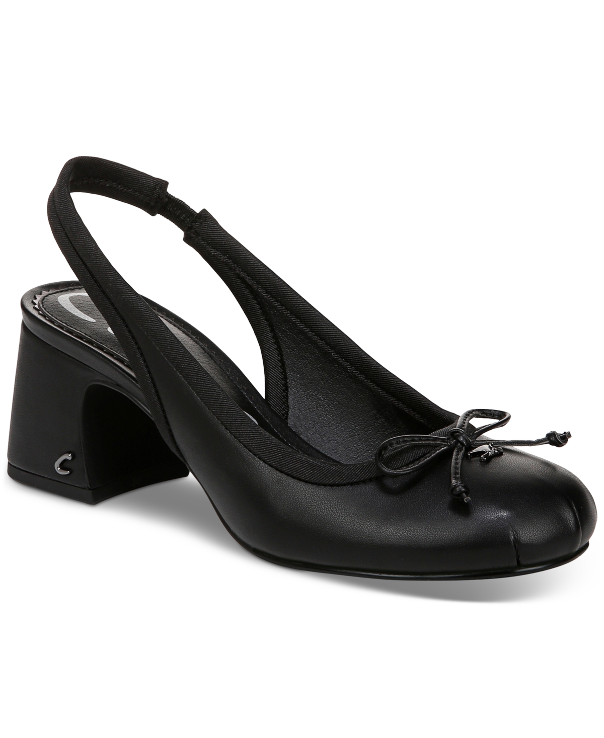 Diane Slingback Block-Heel Ballet Pumps - Sunny Lemon