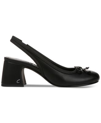 Diane Slingback Block-Heel Ballet Pumps