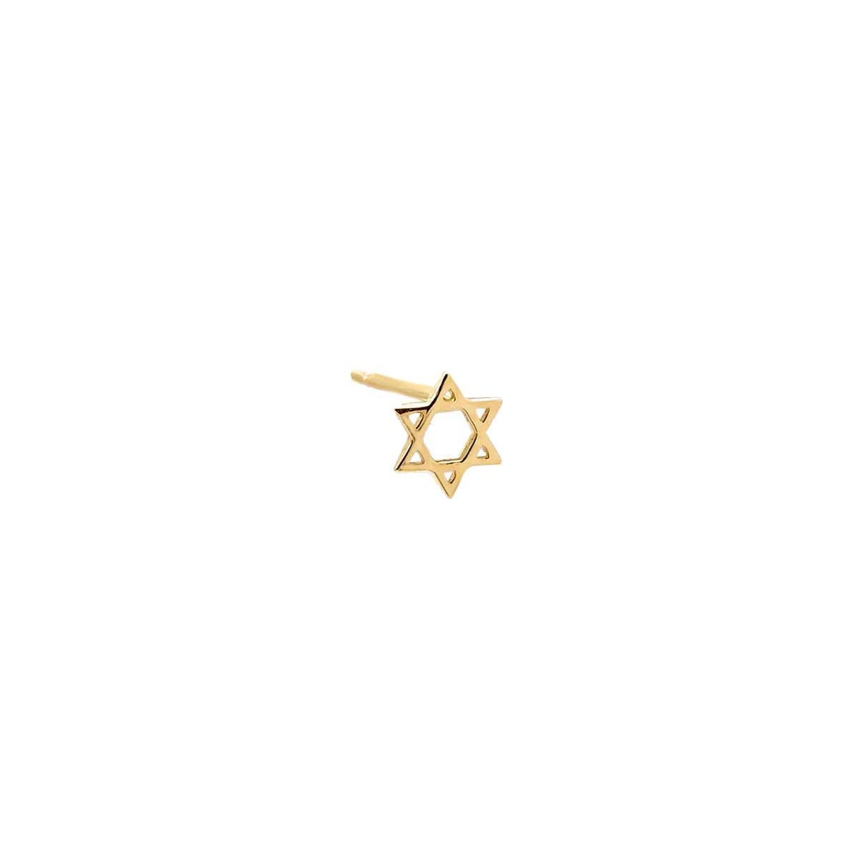 Solid Mini Star of David Stud Earring 14K - 14k gold