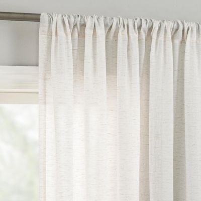 Amalfi Linen Blend Semi-Sheer Rod Pocket Curtain Panel